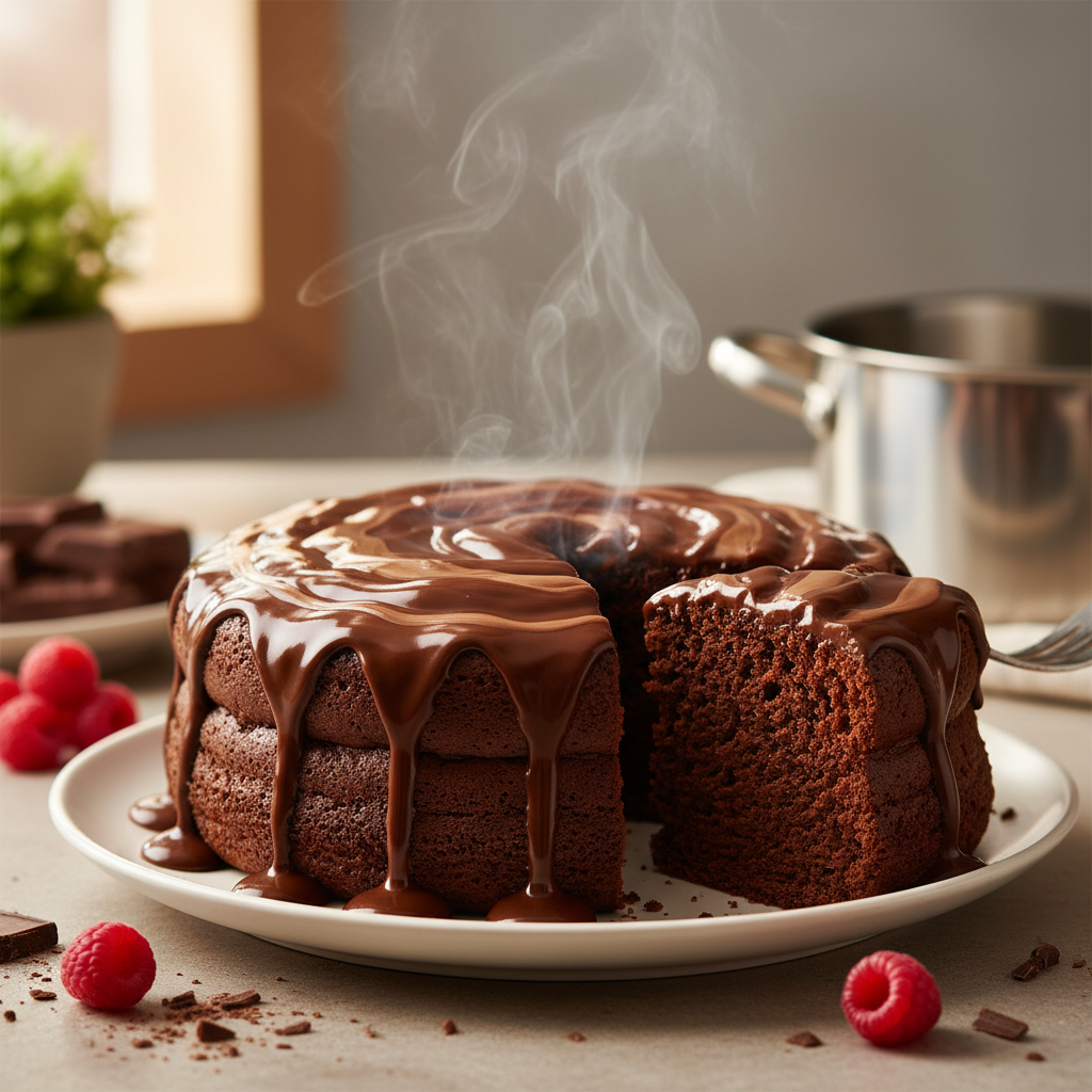 Fırınsız & Miksersiz Tencerede Kek Tarifi - AI Görsel