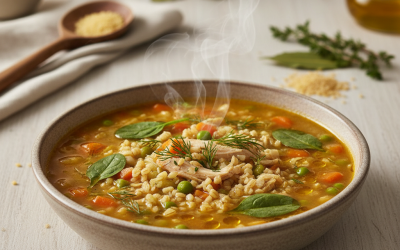 Bulgurlu Tavuk Çorbası Tarifi - AI Görsel