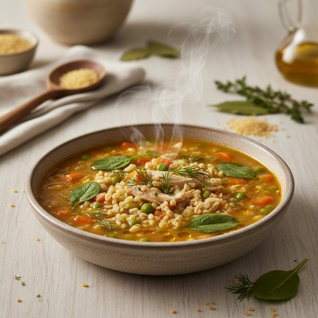 Bulgurlu Tavuk Çorbası Tarifi - AI Görsel