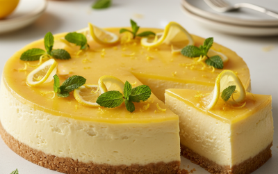 Ev Yapımı Limonlu Cheesecake Tarifi - AI Görsel