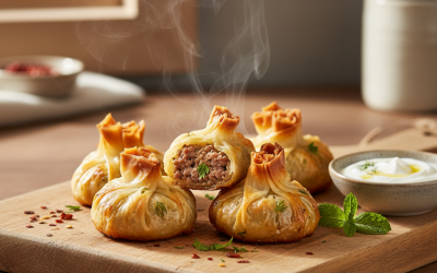 Fırında Ağzı Açık Mantı Tarifi - AI Görsel