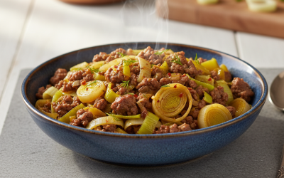 Kıymalı Pırasa Tarifi - AI Görsel