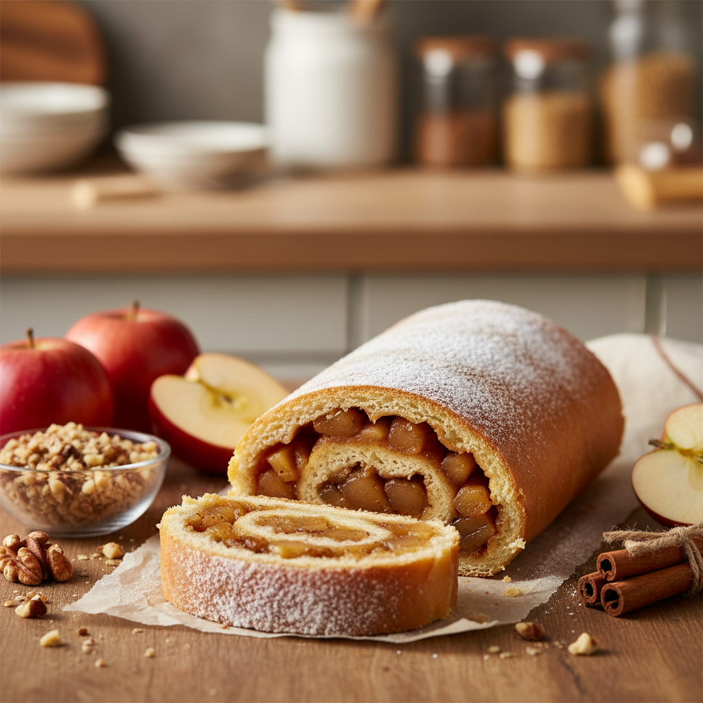 Elmalı Rulo Pasta Tarifi - AI Görsel