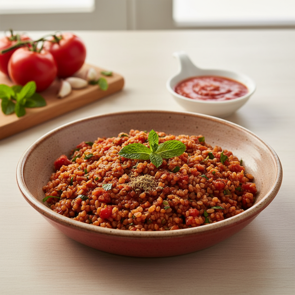 Domates Soslu Kısır Tarifi - AI Görsel